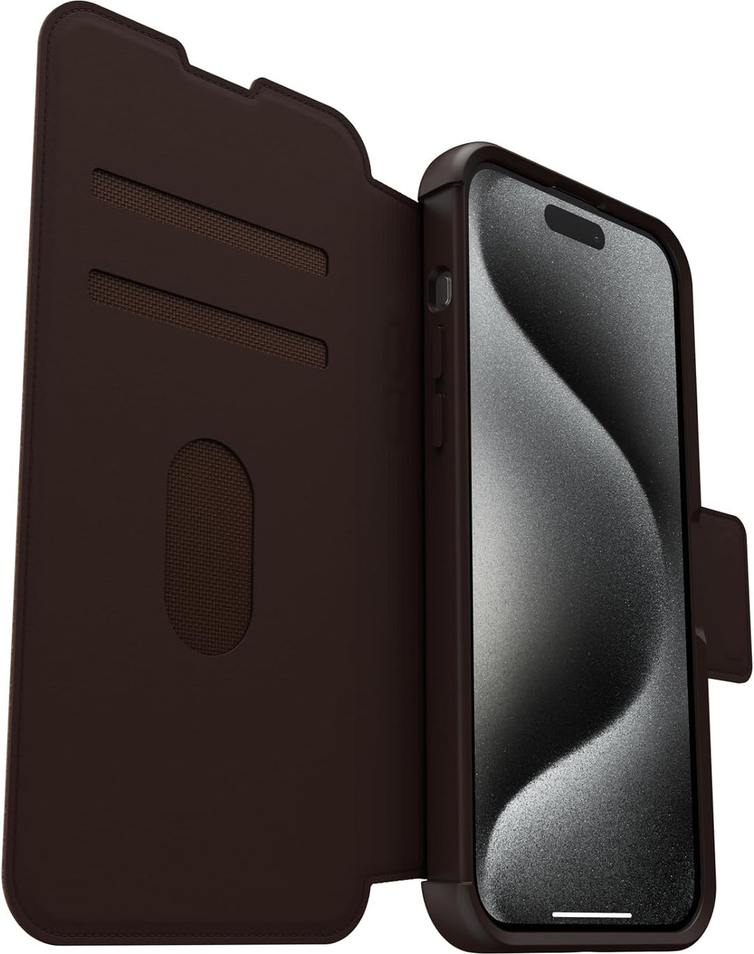 OtterBox Strada Hülle für iPhone 15 Pro Max für MagSafe, stossfest, sturzsicher, Premium Lederfolio