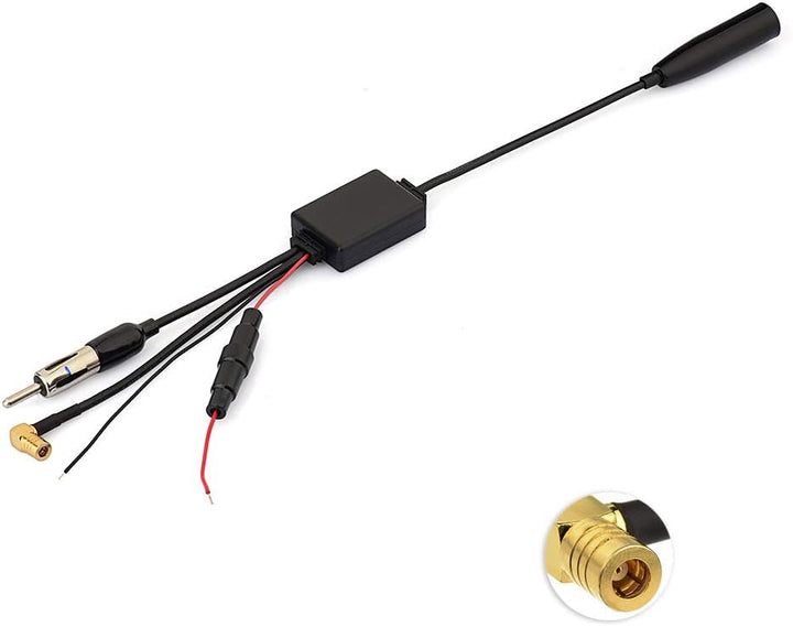 Eightwood DAB Antenne DAB Splitter SMB Adapter DIN Adapter AM/FM Antenne Signalverstärker für Auto R