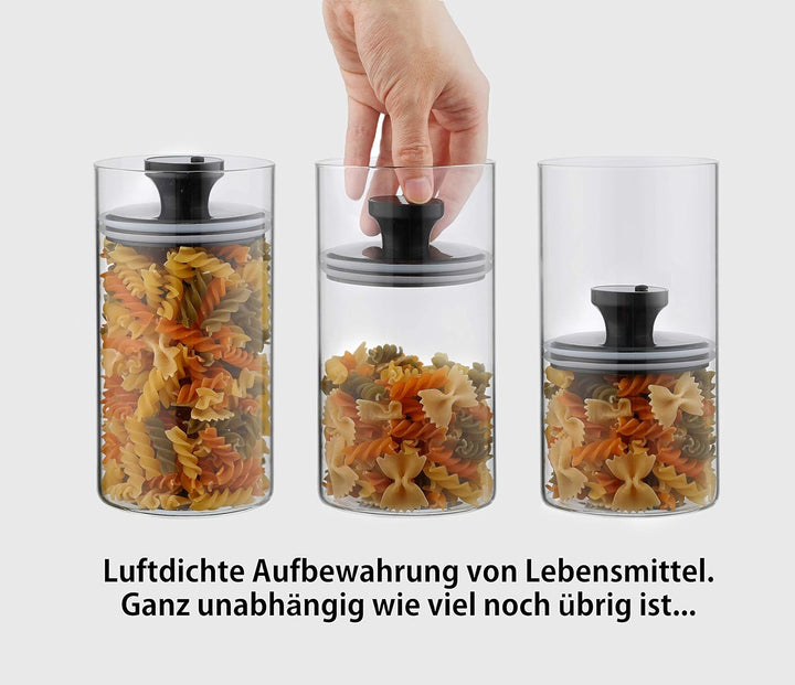 Vorratsgläser mit Vakuumdeckel, Luftdichte Aufbewahrung, Vorratsdose mit Deckel, mottensichere Gläse