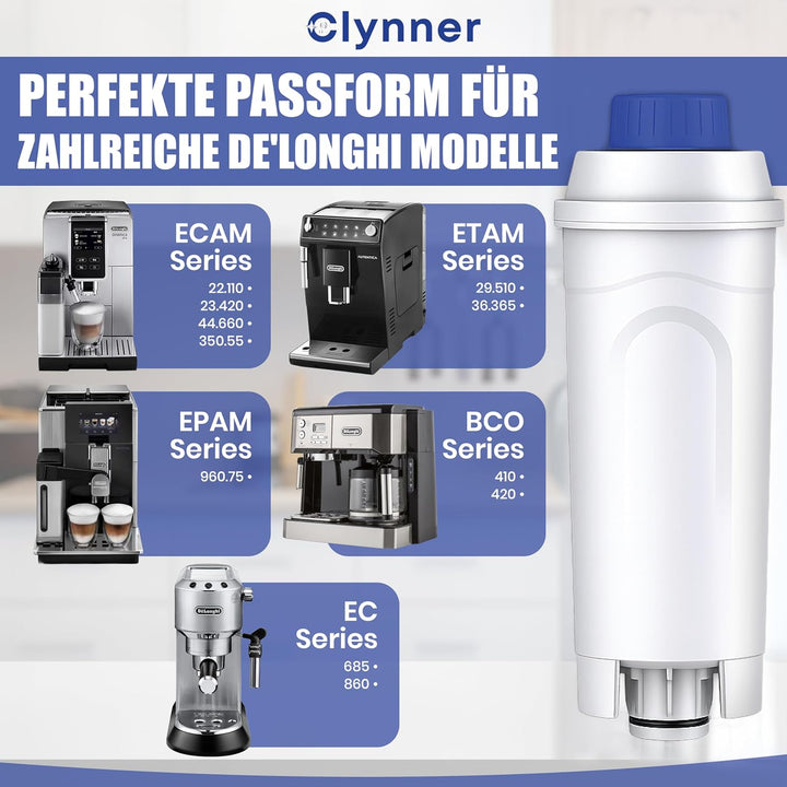 Wasserfilter kompatibel mit De'Longhi® DLSC002 – Zertifizierter Premium-Ersatzfilter für Magnifica®