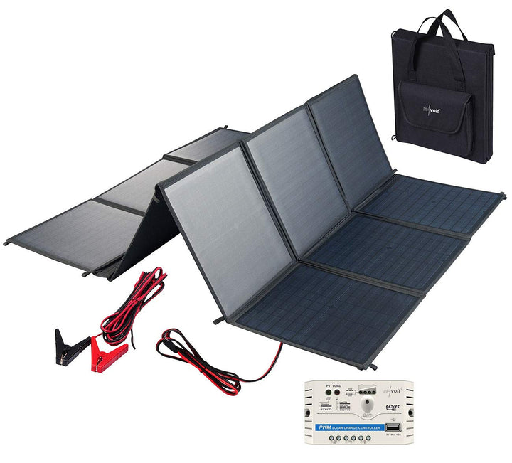 revolt Mobiles, faltbares Solarpanel mit 12 monokristallinen Zellen, 150 Watt Faltbares Solarpanel 1