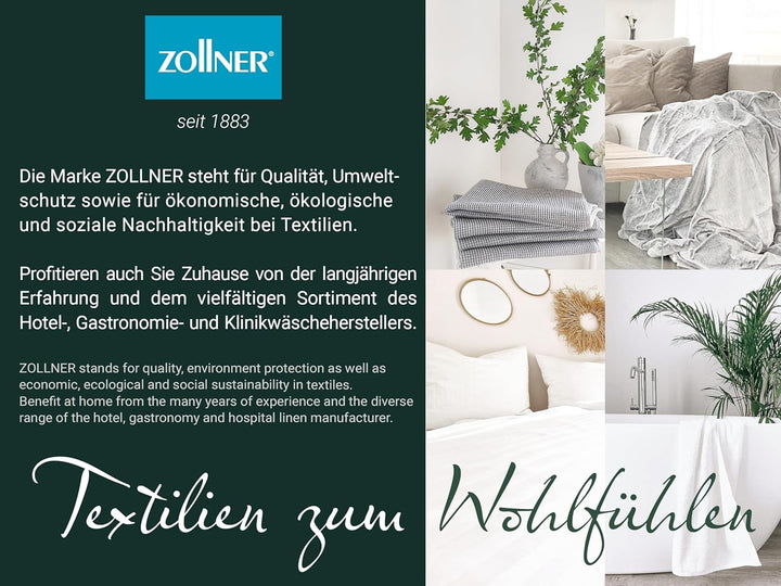 ZOLLNER Kuscheldecke, Wendedecke, 220x240 cm, grau-weiss, Felloptik 220 x 240 cm