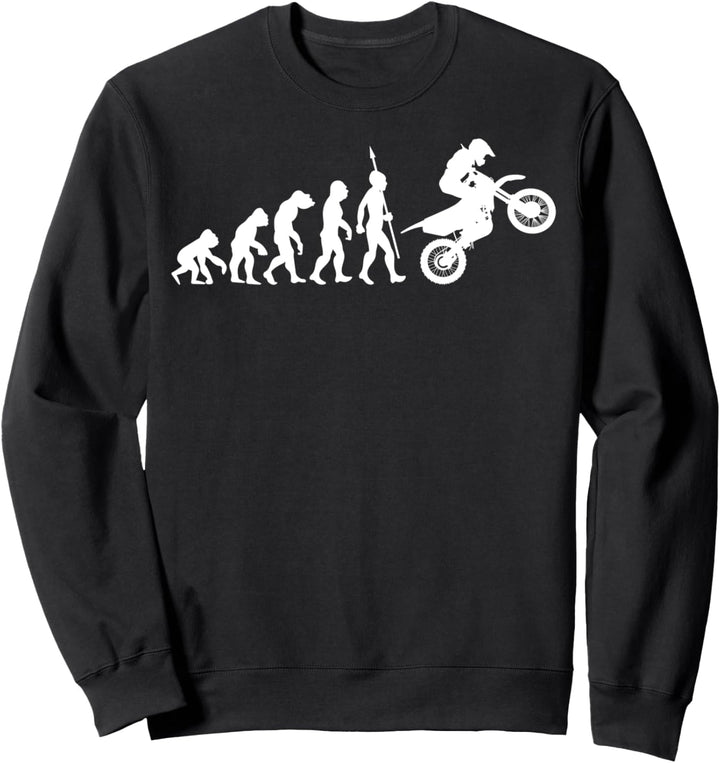 Motocross Motorrad Evolution Sport Motorsport Biker Lustig Sweatshirt