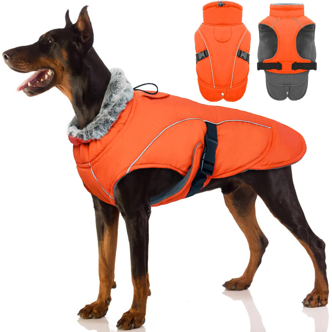 Hundemantel Winter, Wasserdicht Hundejacken Grosse Hunde Weste Winddicht Hundejacke Warm Fleece Hund