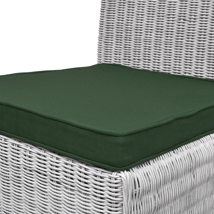Beautissu Loft SK Stuhlkissen 45x40 cm Grün - 4er Set Stuhlpolster mit Bändern Sitzkissen für Stühle