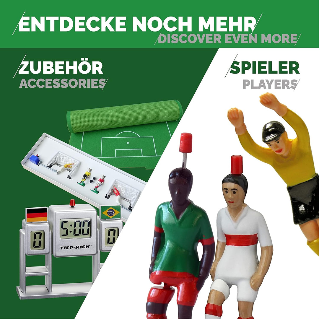 TIPP-KICK Super Cup Italia Set: 1x extra grosses Spielfeld mit Bande, 2X Top Kicker, 2X Torwart „Ton