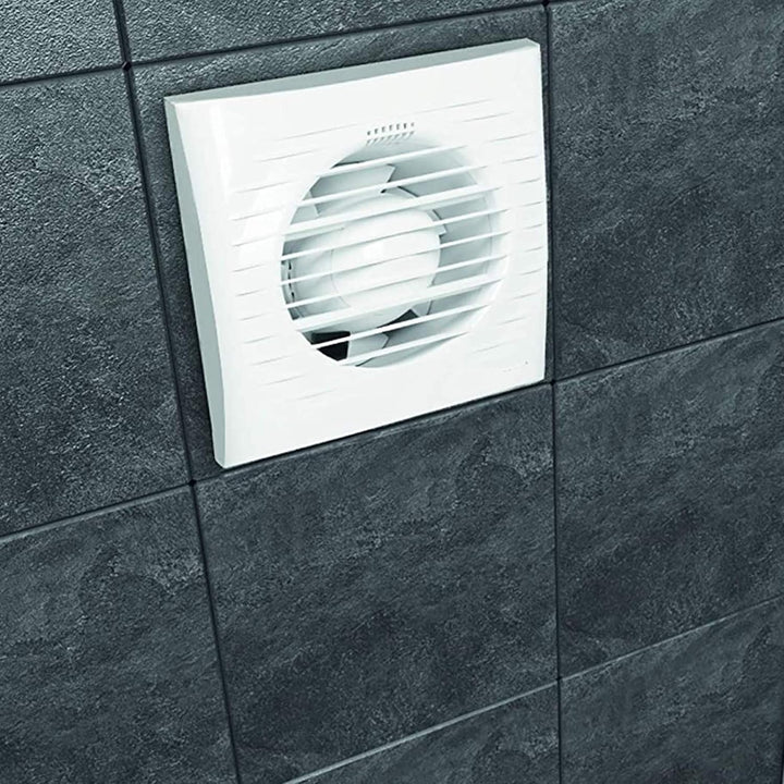 Bricoloco Optima Abluftventilator für Bad oder Küche, 15 x 15 cm, 14 W, Typ 100 mm, beseitigt Konden