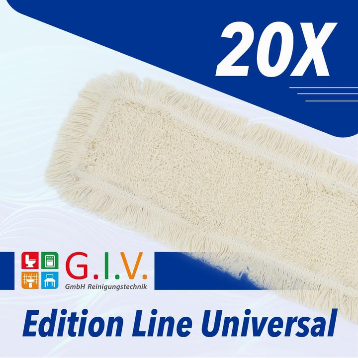 Baumwollmopp Wischbezug 40cm, weiss - Ersatzbezug für Bodenwischer - Wischmopp Bezug für alle gängig