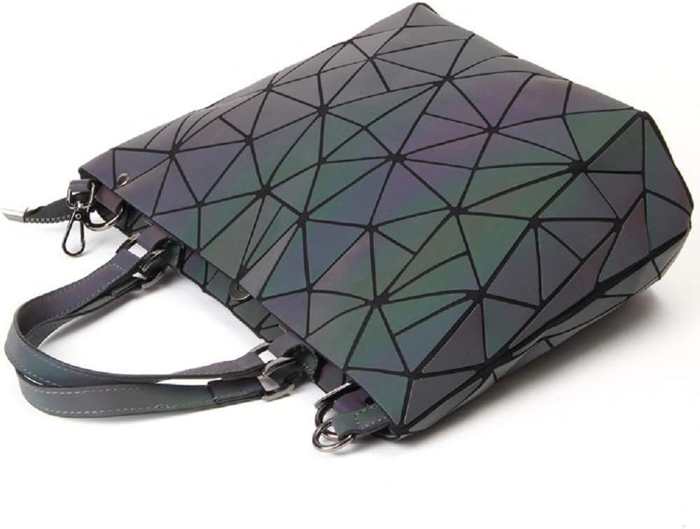 FZChenrry Geometrische Tasche Reflektierende Handtasche Damen Holographic Schultertasche Reflektiere