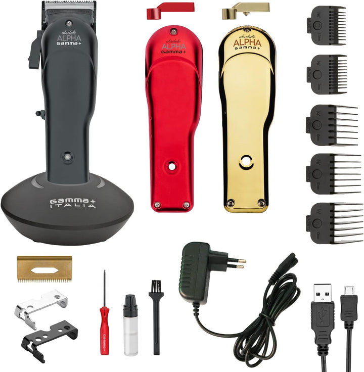 GAMMAPIU' Absolute Alpha Professioneller Haarschneider für Herren mit rotierendem Motor, 4 Stunden L