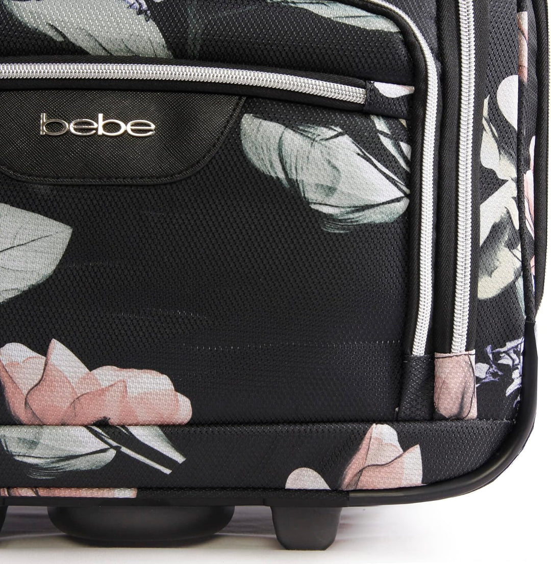Bebe Valentina Damen-Handgepäcktasche mit Rädern unter dem Sitz, Floral Black, Einheitsgrösse, Valen