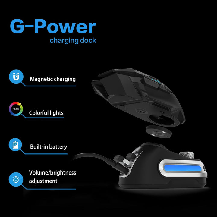 Fanxoo G-Power Ladestation für Logitech G502 G502X Plus G903 G703 G Pro Wireless 1Gen 2Gen 3Gen Kabe
