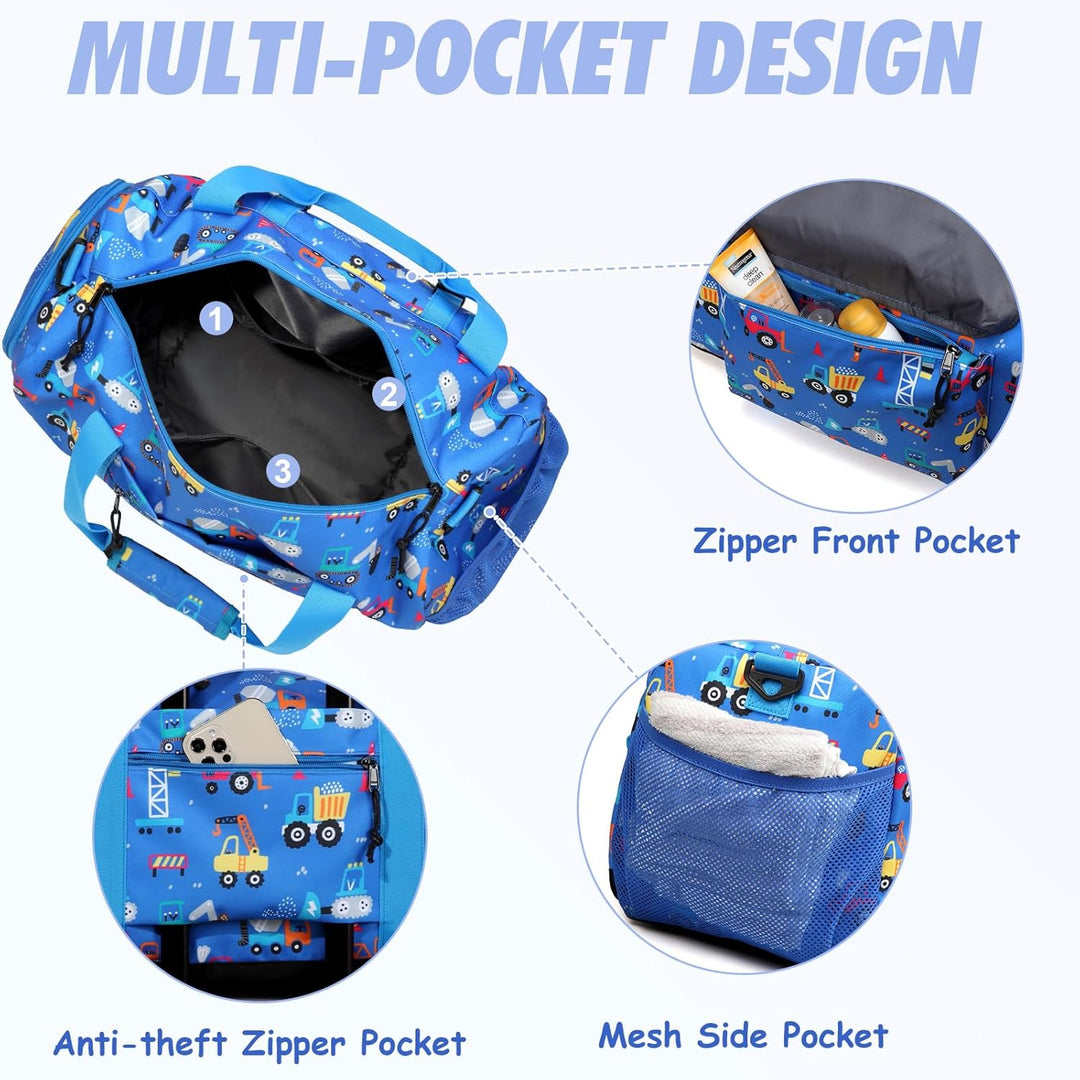 Kinder Reisetasche, Kasgo Duffle Bag für Kinder Jungen Mädchen Wasserabweisend Duffel Sport Carry On
