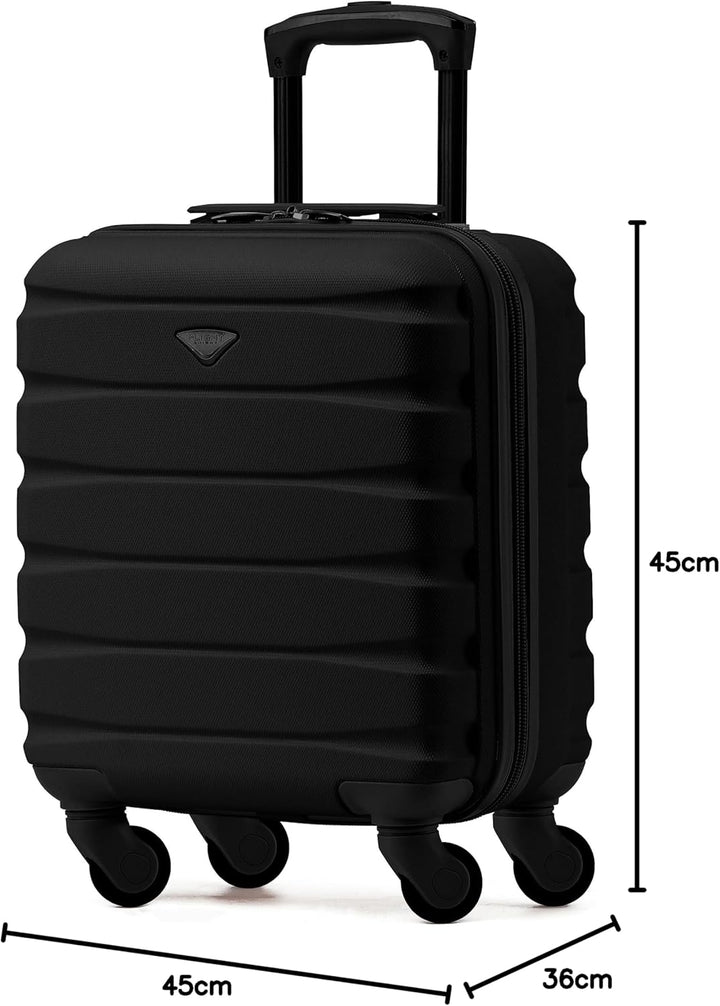 Flight Knight Leichtes, starres ABS-Handgepack mit 4 Radern, zugelassen fur uber 100 Fluggesellschaf