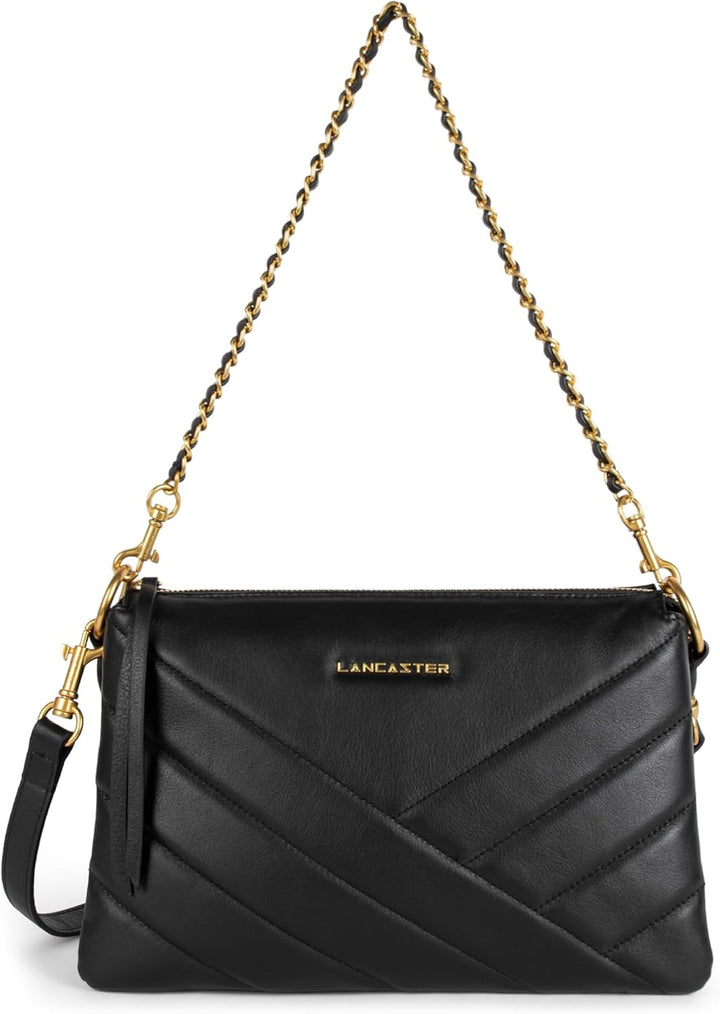 Lancaster Unisex Soft Matelassé Stofftasche Schwarz, Schwarz