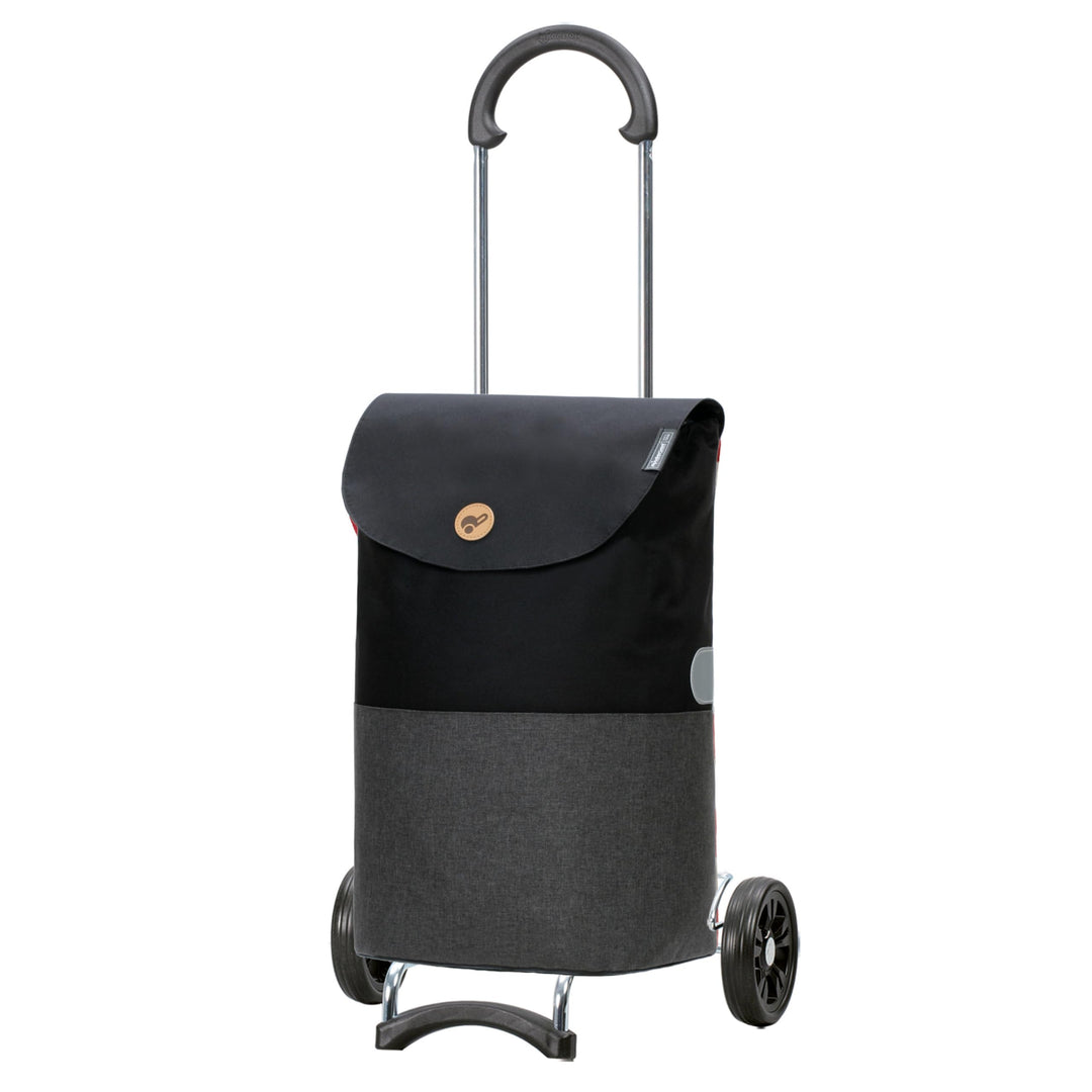 Andersen Shopper Scala Stahl mit Rad Ø 15 cm und 36 Liter Tasche Ebba schwarz