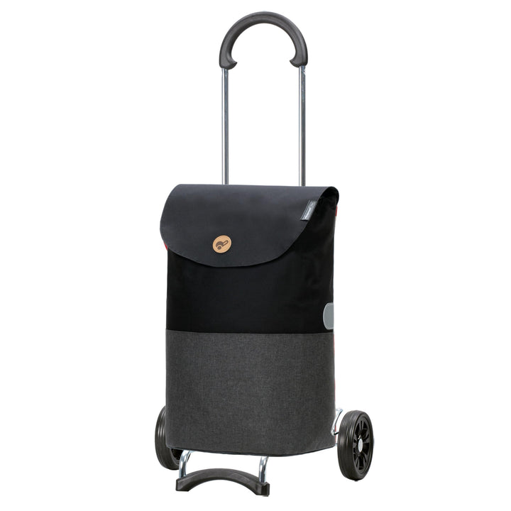 Andersen Shopper Scala Stahl mit Rad Ø 15 cm und 36 Liter Tasche Ebba schwarz