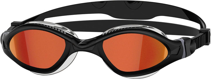 Zoggs Unisex Tiger Lsr+ Spiegel Schwimmbrille für Erwachsene Einheitsgrösse Schwarz/Grau/Spiegelrot,