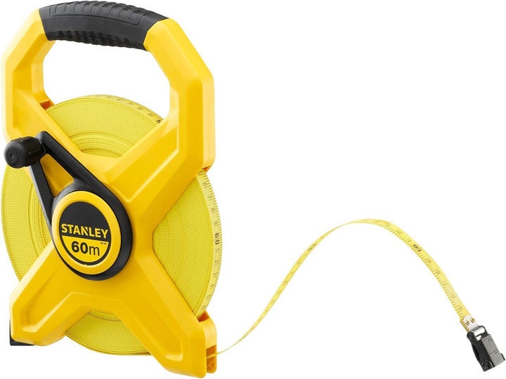 Stanley Rahmenbandmass Standard Fiberglas (60 m Länge, 12.7 mm Breite, UV-resistent, Genauigkeitskla