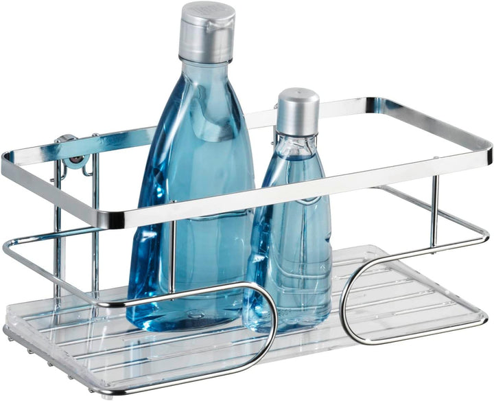 WENKO Wandablage gross Premium Edelstahl, Edelstahl rostfrei, 24 x 10 x 13.5 cm, Glänzend Uno Maxi,