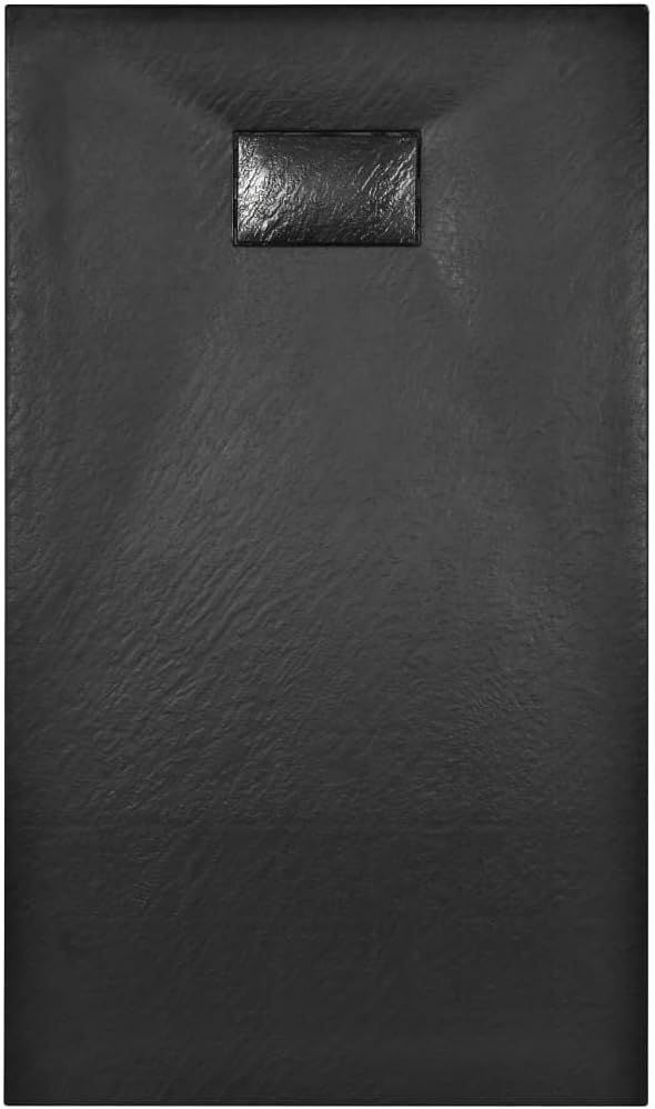vidaXL Duschwanne SMC schwarz 120x70cm