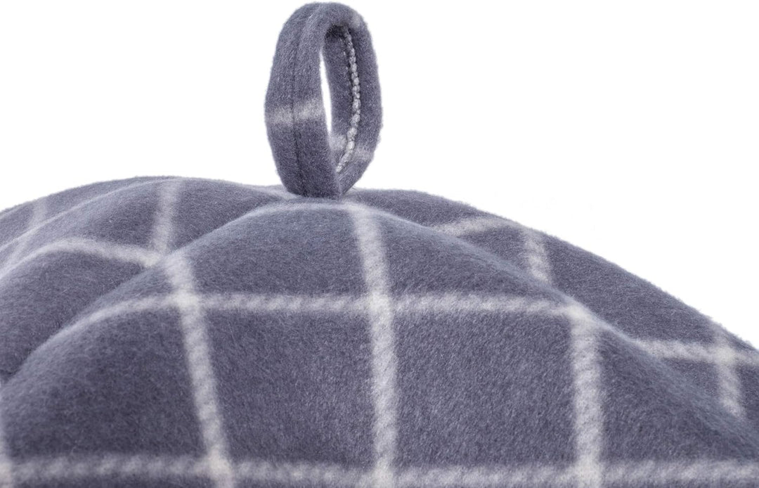 Petface Graues Iglu-Körbchen aus Fleece mit Karos Fensterscheibe Karo Grau, Fensterscheibe Karo Grau