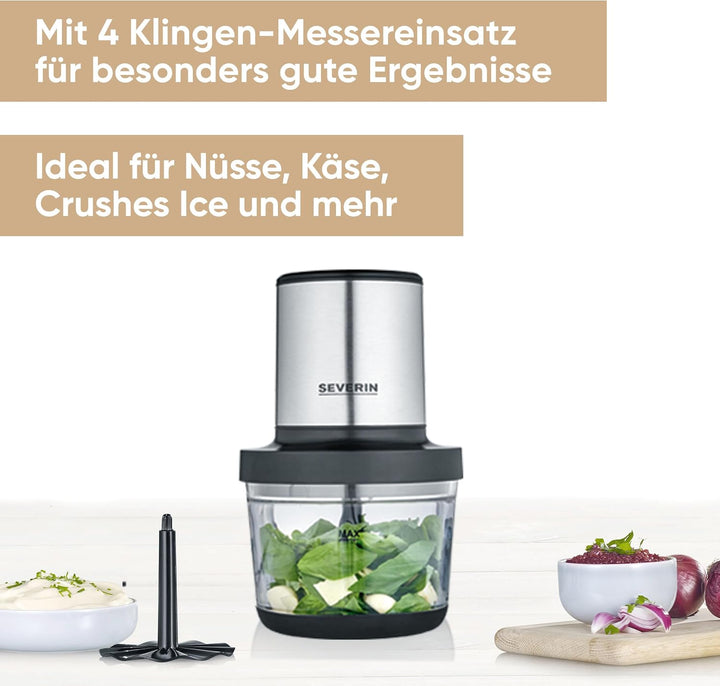 SEVERIN Universalzerkleinerer, Multizerkleinerer für grobes und feines Zerkleinern, Zerkleinerer für