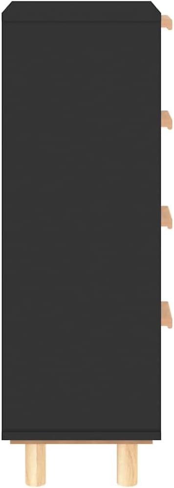 vidaXL Sideboard mit Schubladen Schrank Anrichte Beistellschrank Kommode Schubladenschrank Schwarz 4
