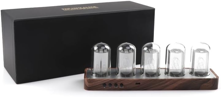 ClocTeck Nixie Röhrenuhr mit WLAN-Synchronisation, Alarm & Timer, 12/24H Display, keine Montage erfo