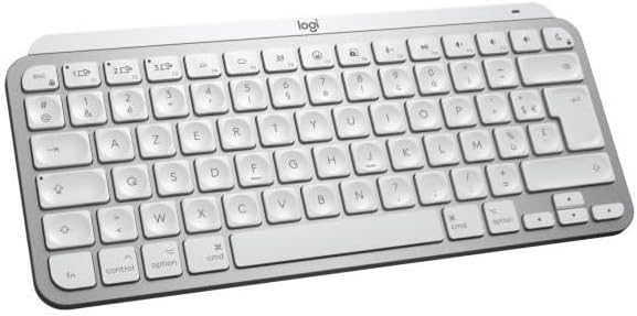 Logitech TECLADO (Frances) MXKEYS Mini F. MAC WRLS Illum. WRLS Pale Grey - FRA - Central