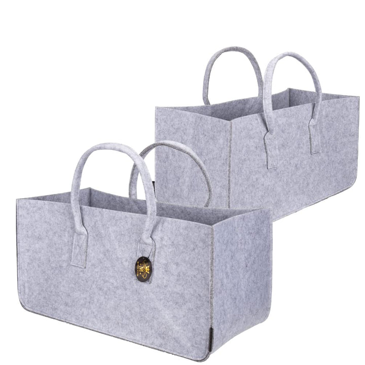 Rubberneck 2er Set Allzweck Filztasche mit Tragegriffen aus Filz, Faltbare Einkaufs-Taschen mit Henk