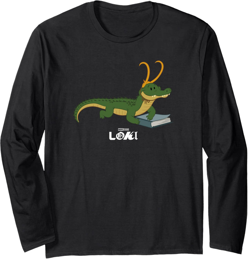 Marvel Loki Alligator Loki Variant Book Reader Langarmshirt