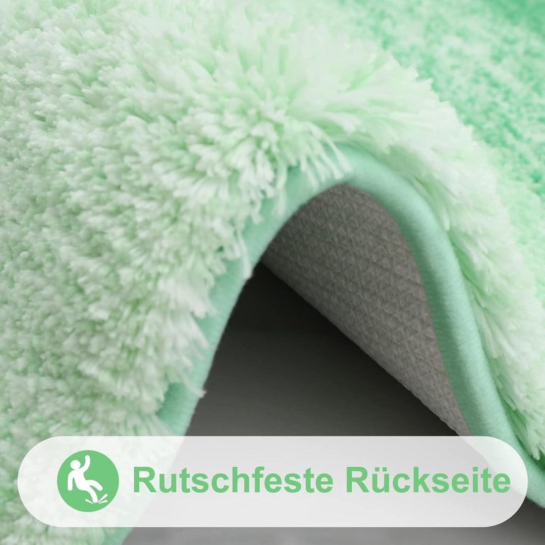 Homaxy Weich Badezimmerteppich 60x90 cm, rutschfest waschbar Badematte Flauschige Hochflor Badteppic