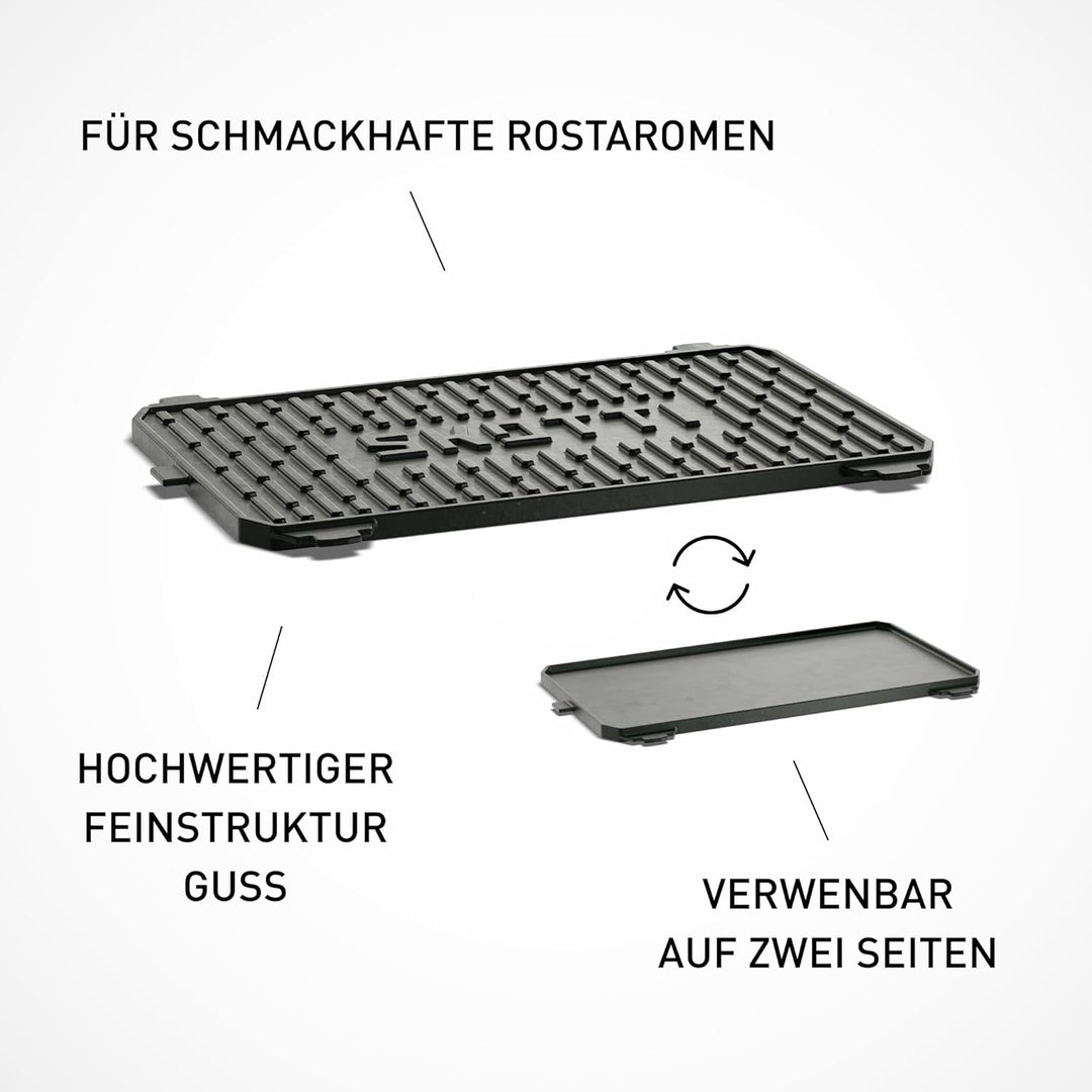SKOTTI Kast, Gusseiserne Grillplatte für SKOTTI Grill, Plancha, Griddle, Sehr massives Material, für