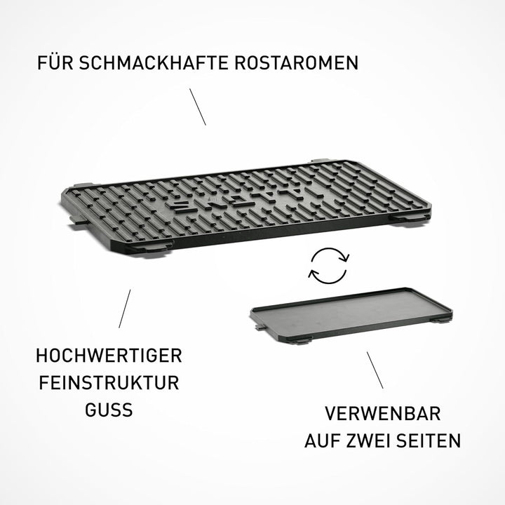 SKOTTI Kast, Gusseiserne Grillplatte für SKOTTI Grill, Plancha, Griddle, Sehr massives Material, für