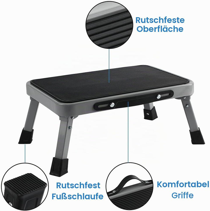 TreeLen Tritthocker, Schwarz, 17,8 cm 17,8 cm Schwarz, 17,8 cm Schwarz