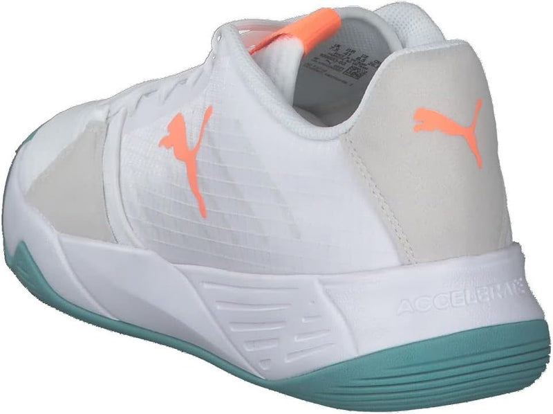 PUMA Unisex Accelerate Pro W+ Hallenturnschuh 41 EU Puma White Neon Citrus Nimbus Cloud Porcelain, 4