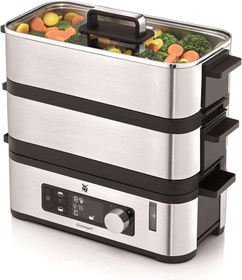 WMF KÜCHENminis Dampfgarer, 2 individuell regulierbare Garräume mit je 2,15 l, Warmhaltefunktion und