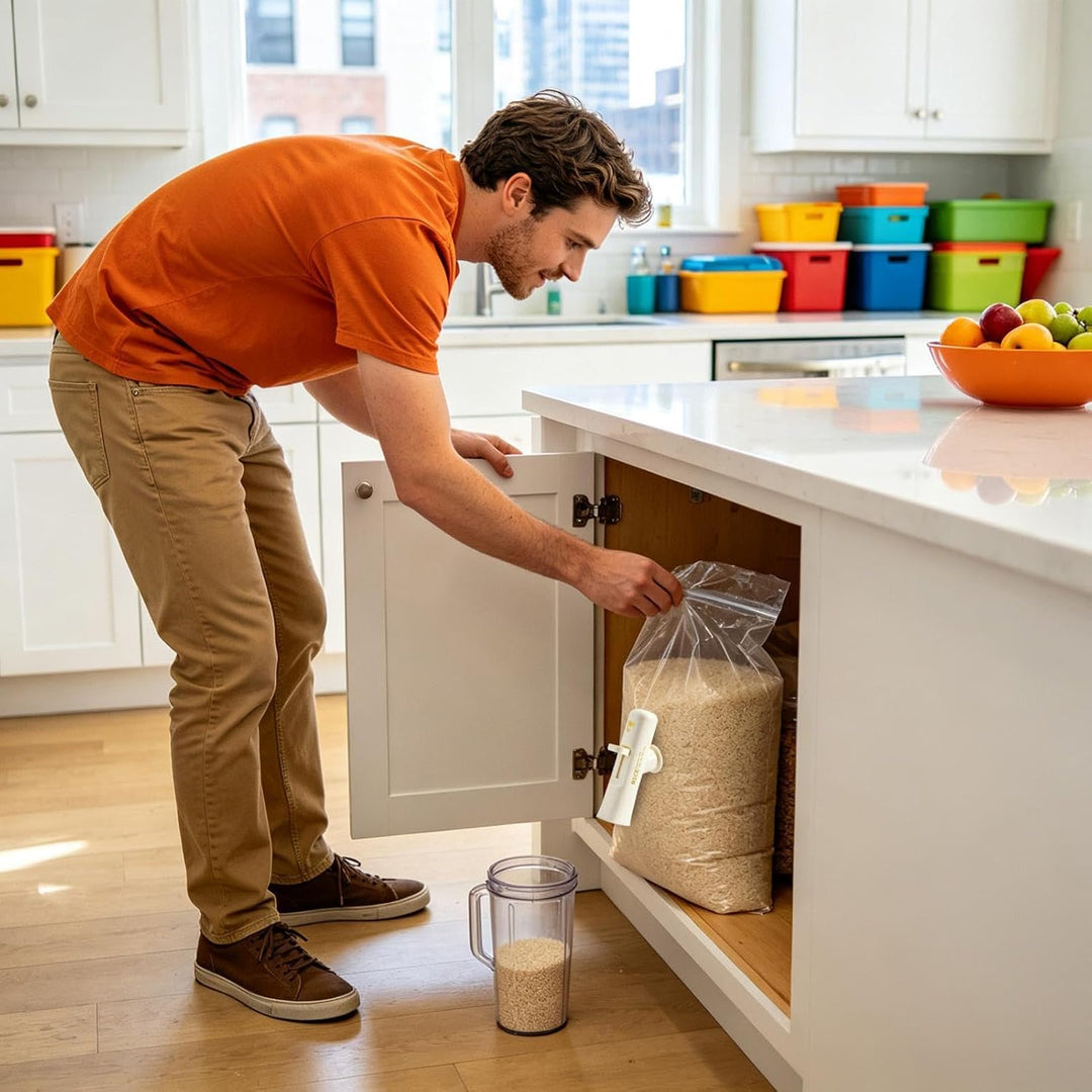 Generisch 2 Stück Reisspender Ausgiesser Rice Dispenser Küchenhelfer | Müsli Cerealienspender Küchen