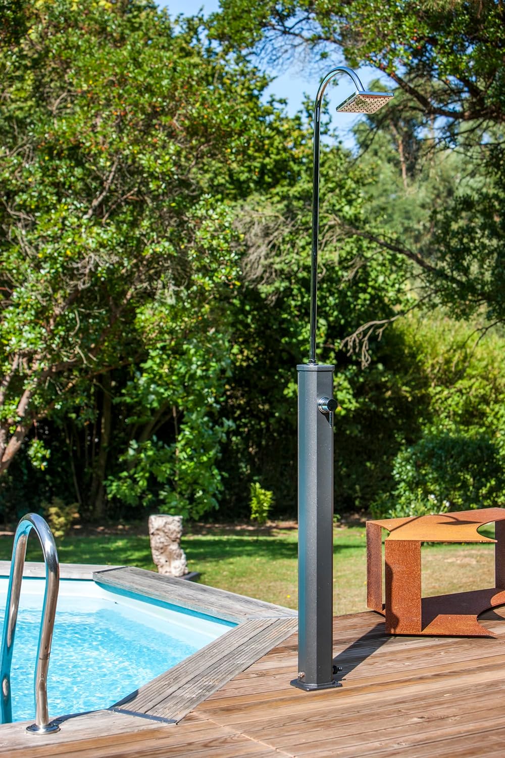 Gre SSAL18 Solardusche aus Aluminium mit Wassertank 18 l, zweiteilig,