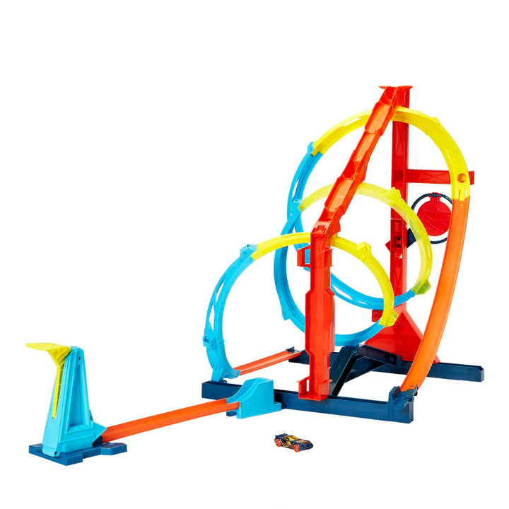 Hot Wheels HDX79 - Track Builder Unlimited Looping-Twister Set, innovativer Looping-Spielspass, 2 Sp