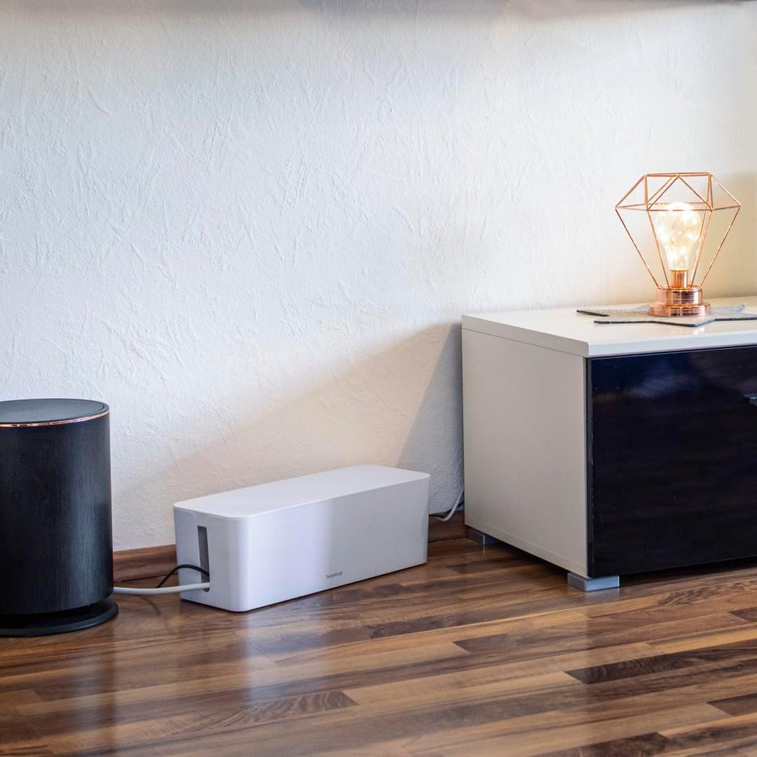Hama Kabelbox, Maxi (Kabelbox für Steckdosenleiste, einfaches Kabelmanagement, für Büro, Schreibtisc