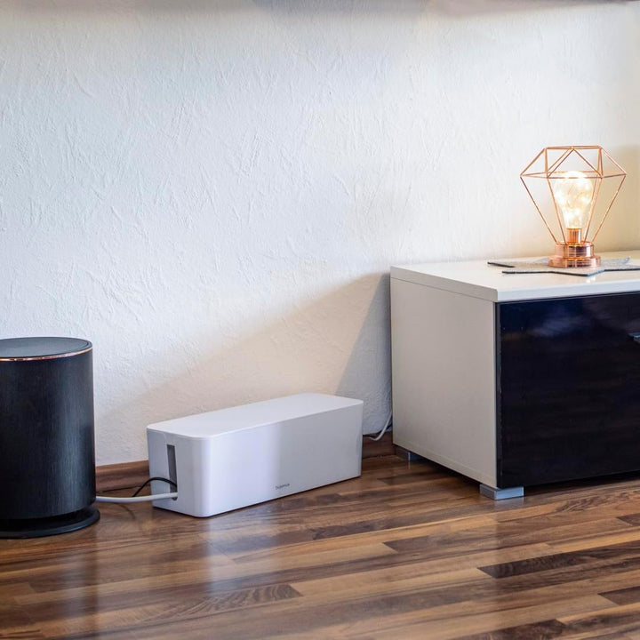 Hama Kabelbox, Maxi (Kabelbox für Steckdosenleiste, einfaches Kabelmanagement, für Büro, Schreibtisc