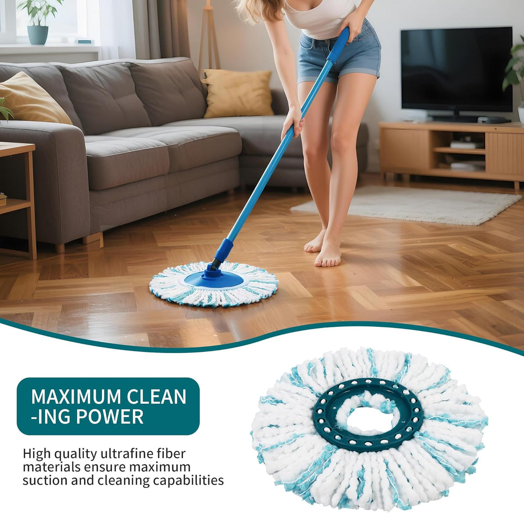 4 Stück Ersatzkopf für Leifheit Clean Twist Disc Mop/Clean Twist Disc, für Leifheit Bodenwischer Ers