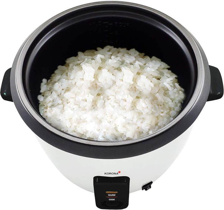 Korona 58010 2 in 1 Reiskocher und Dampfgarer | 500 Watt | 1,5 L Kapazität | Dampfgaraufsatz zur vit