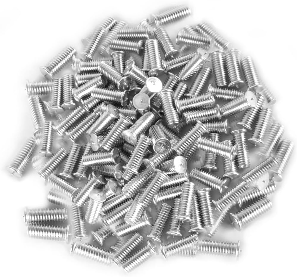 STAHLWERK 2 x Aluminium Schweissbolzen M6 Gewinde 100er Set, Smart Repair Zubehör für Ausbeulspotter