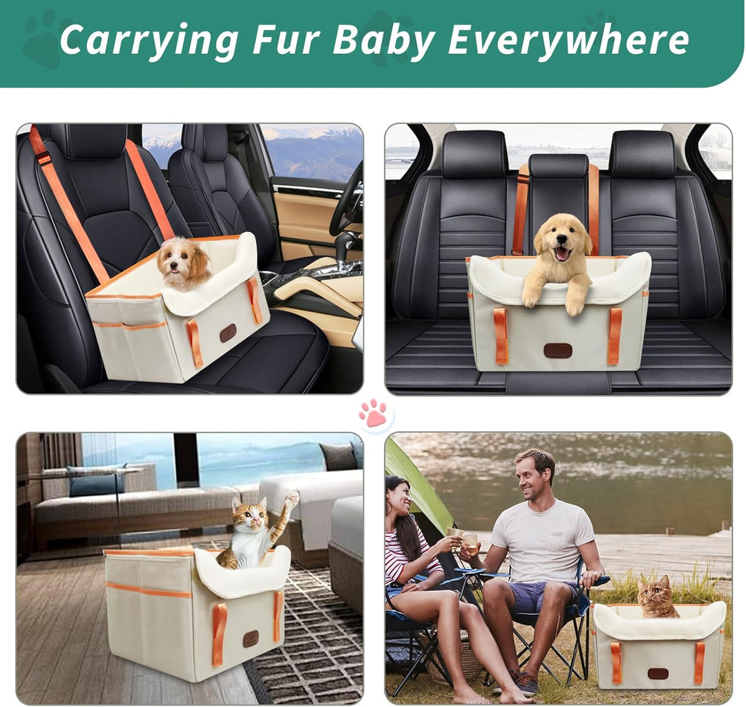 Hundesitz Auto, Hundekorb Auto RüCksitz, Wasserdicht, Faltbar mit Clip-On Sicherheitsleine, Hunde Au