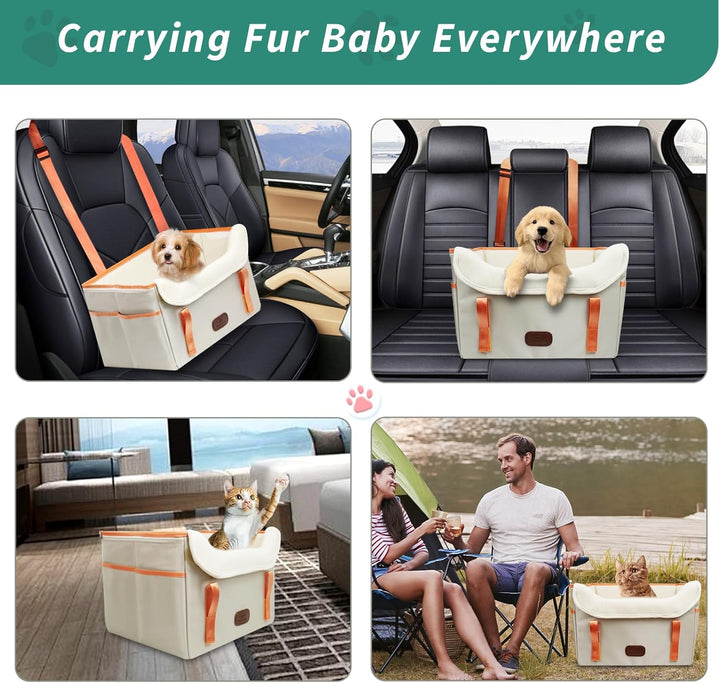 Hundesitz Auto, Hundekorb Auto RüCksitz, Wasserdicht, Faltbar mit Clip-On Sicherheitsleine, Hunde Au