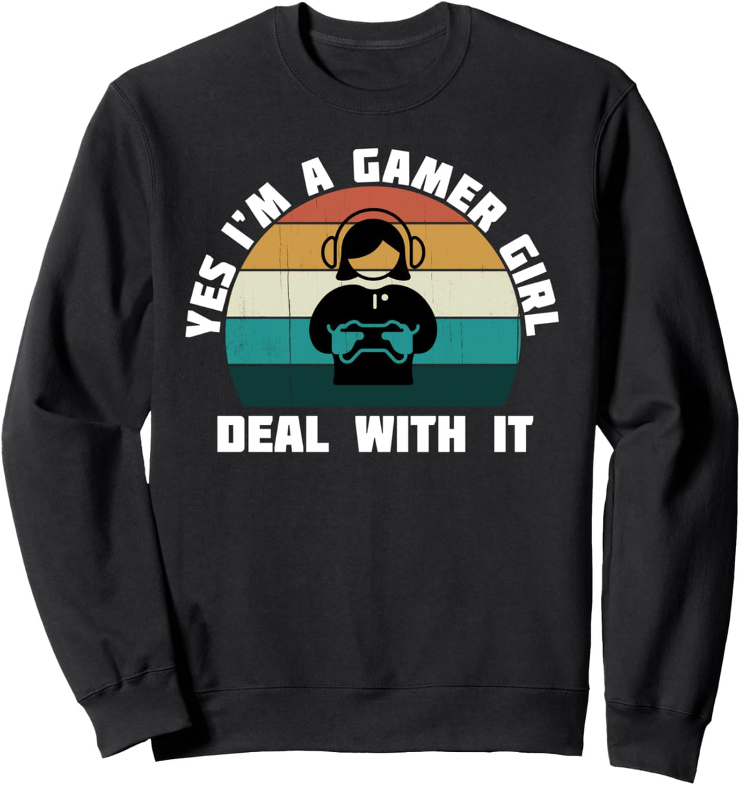 Ja, ich bin ein Gamer-Mädchen: Lustiges Videospiel Sweatshirt