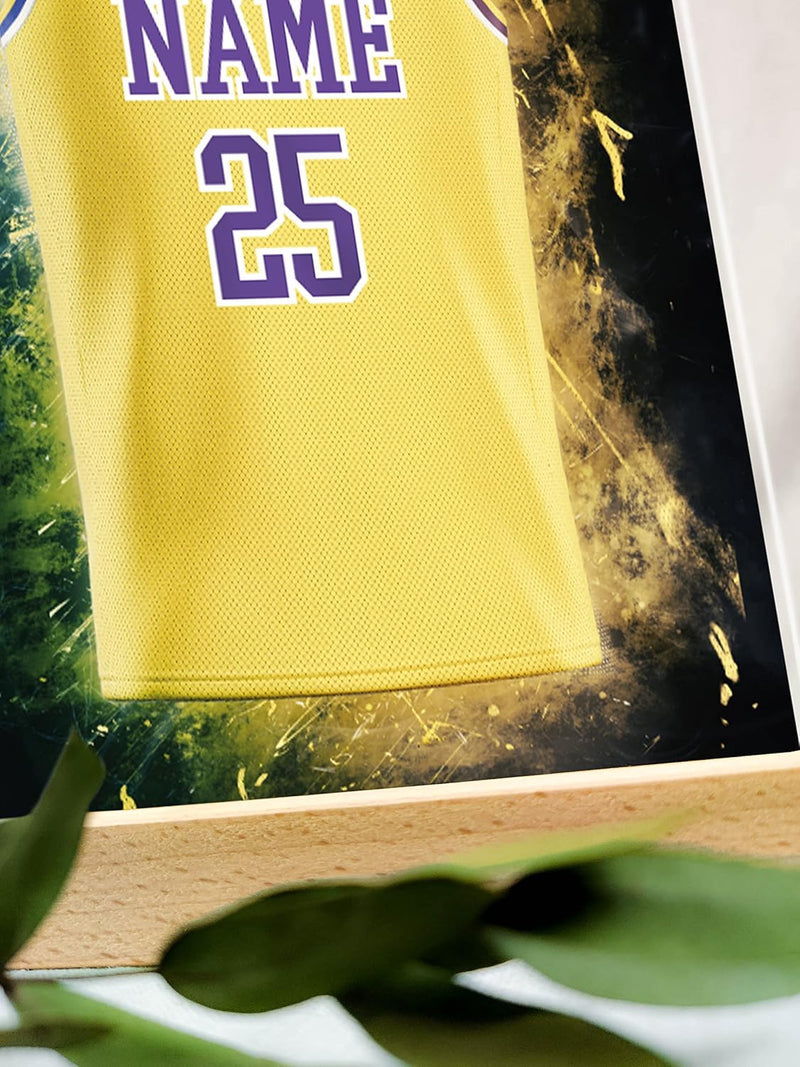 LosAngeles Fanartikel Acryl Tafel - Personalisiertes Geschenk, Basketball Geschenke Jungen, Basketba